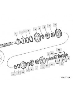 Arandela empuje eje grupo cónico