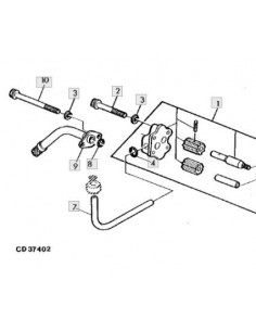 Goma tórica tubo bomba aceite motor