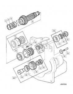 Rodamiento agujas eje hueco transmisión