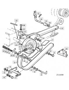 Casquillo soporte guia correa cosechadora