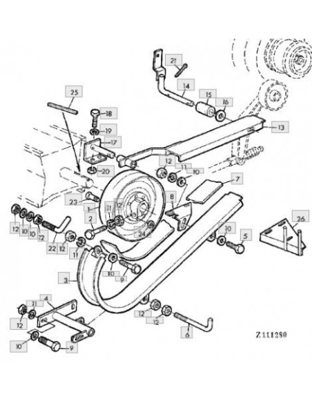 Casquillo soporte guia correa cosechadora