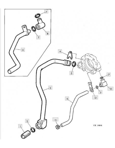 Goma tórica tubería bomba aceite transmisión