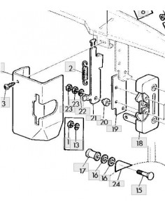 Soporte cerradura puerta cabina SG2