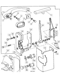 Placa soporte cerradura puerta