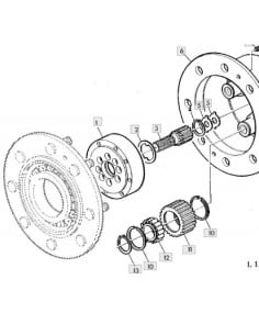 Clip anillo elástico piñón satélite cubo reductor