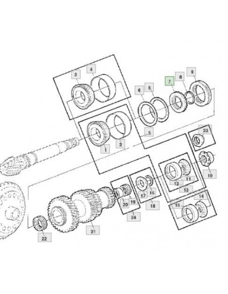 Porta collarín eje primario salida grupo