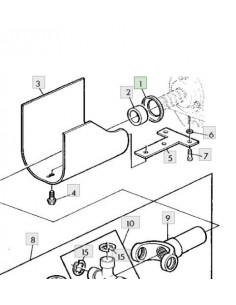 Arandela porta fieltro salida doble tracción