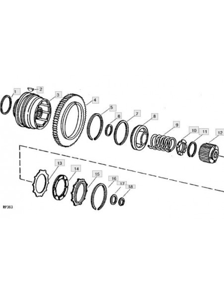 Disco separador embrague toma de fuerza