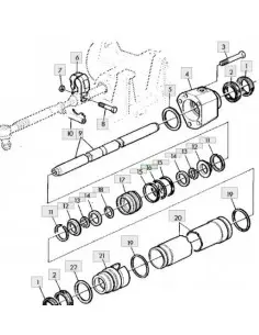 Goma tórica cilindro dirección doble tracción