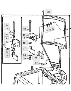 Bulón bisagra puerta cabina SG2