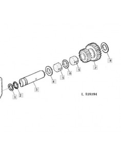 Aguja rodamiento contraeje toma de fuerza