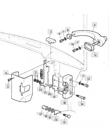 Casquillo "resbalón" cerradura cabina SG2