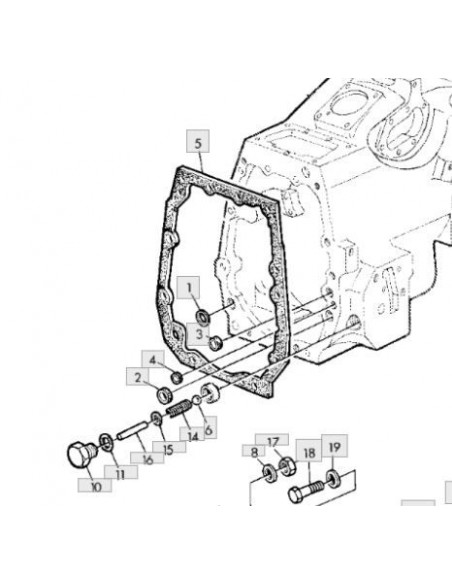 Goma cierre carcasa caja de cambios