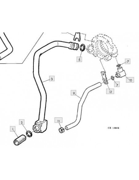 Goma tórica tubería bomba aceite transmisión
