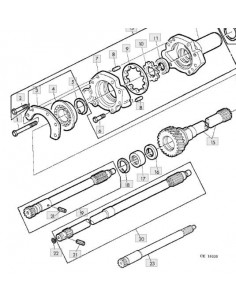 Anillo clip primario transmisión