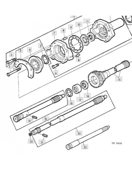 Anillo clip primario transmisión