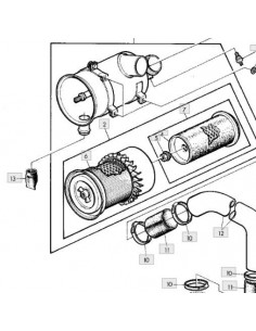 Válcvula goma soporte filtro aire