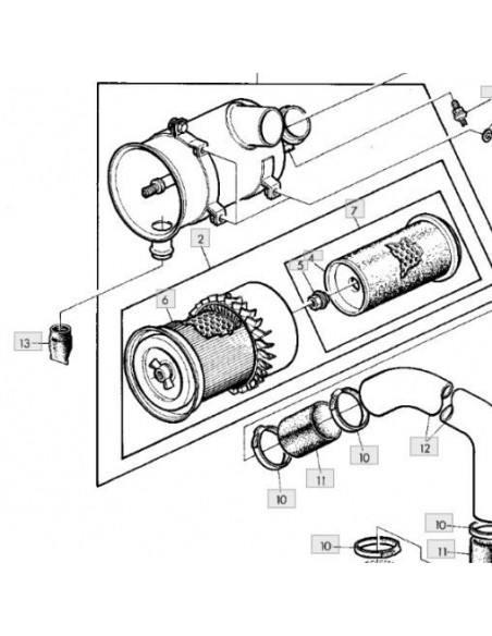 Válcvula goma soporte filtro aire