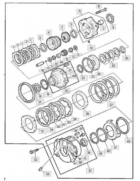 Disco dentado interior embrague hi-lo