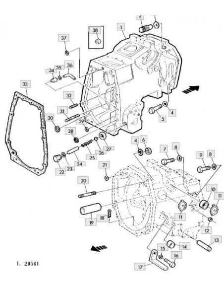 Junta cierre soporte tapa elevador y cierre caja de cambios