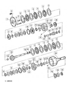 Anillo eje primario transmisión de fuerza