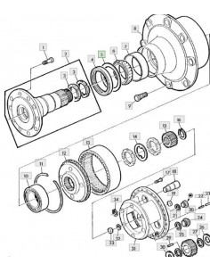Arandela palier rueda trasera