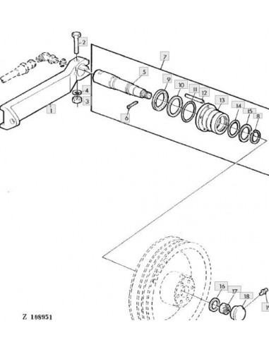 Retén eje polea variador cosechadora
