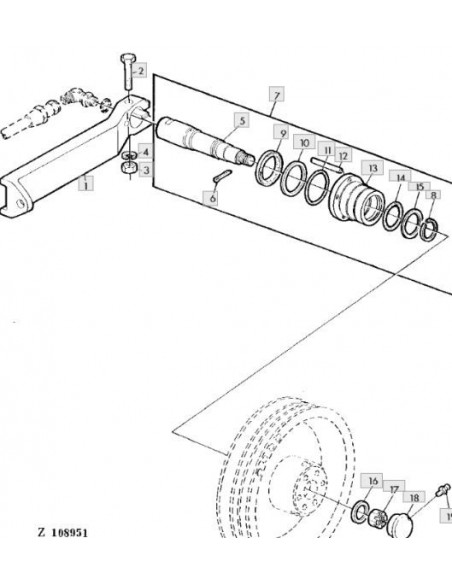 Retén eje polea variador cosechadora