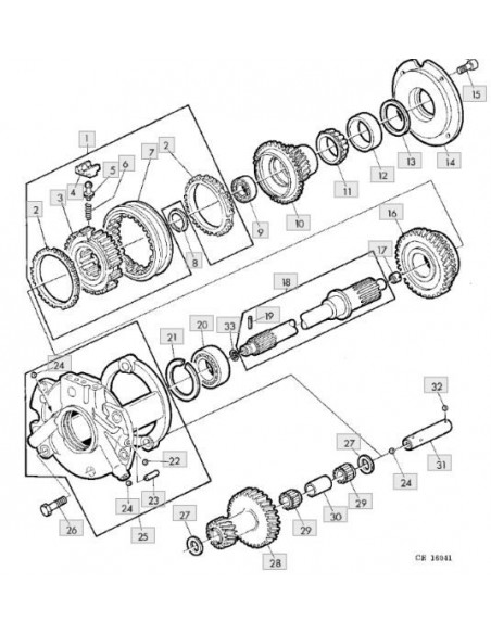 Zapata sincro transmisión creeper