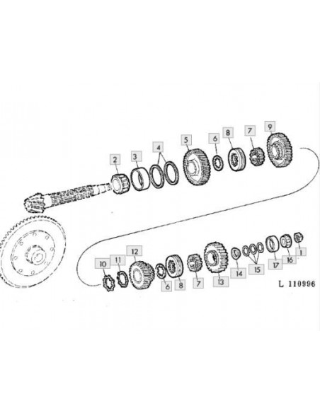 Arandela de empuje piñón doble transmisión