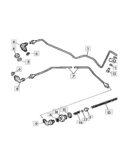 Goma tórica vávlua bomba freno