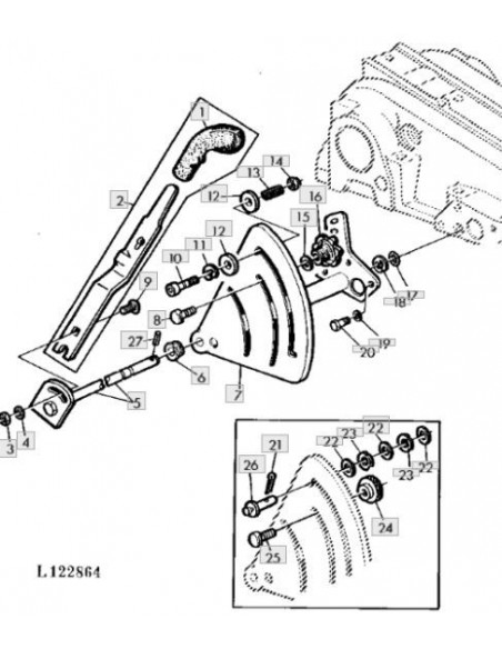 Mango palanca elevador