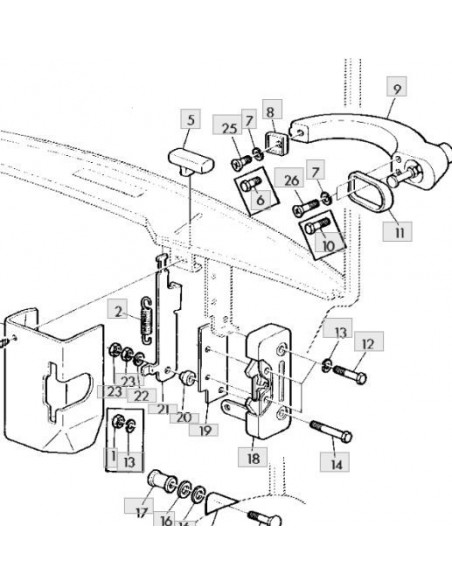 Empuñadura puerta cabina SG2