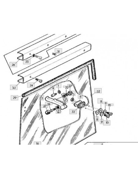 Junta cristal cabina