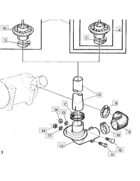 Junta tubo purificador aire