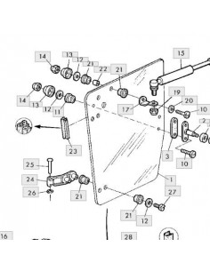 Tapón fijación cristal