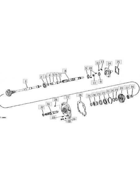 Anillo clip eje toma de fuerza