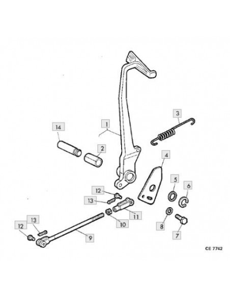 Horquilla pedal embrague
