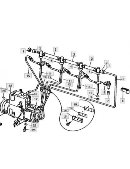 Goma unión inyector