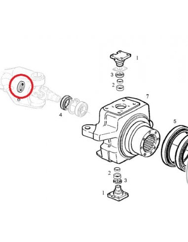 Retén Nudo Puente Delantero Tractores John Deere y Deutz Ø 46 x 65 x 21 mm