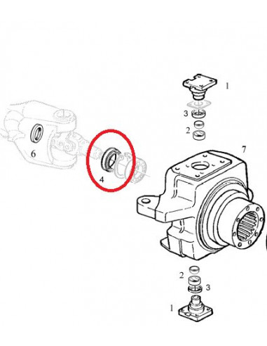 Retén Nudo Puente Delantero Ø 66,15 x 91 x 12,5/14 mm