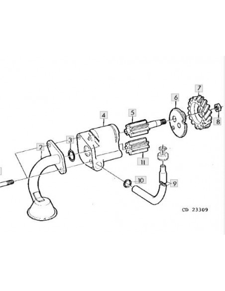 Tubo bomba aceite motor