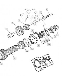 Tuerca eje hueco caja de cambios