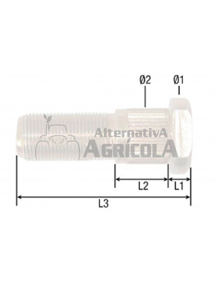 PERNO DE RUEDA M18 x 1,5 - L 64,3 mm
