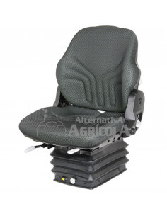 Asiento Grammer Compacto Comfort W para tractores Fruteros y Viñedos con Suspensión Neumática con compresor de 12v - Tela