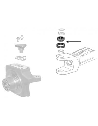 Rodamiento pivote de giro Tractor John Deere 25 x 52 x 19,25 mm