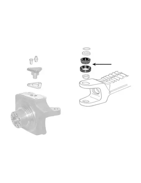 Rodamiento pivote de giro Tractor John Deere 25,4 x 57 mm