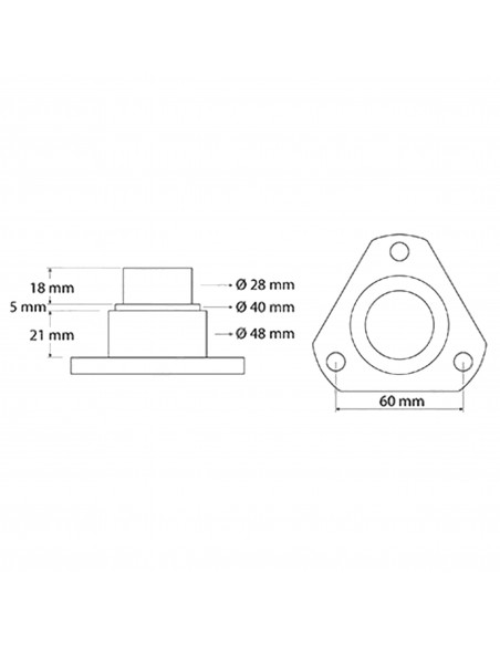 Pivote de giro 28 mm reforzado para John Deere (6 cilindros)