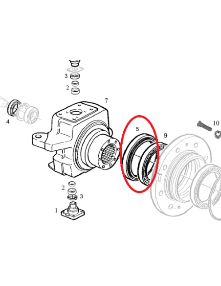 Retén cubo reductor puente delantero para Tractores John Deere, Deutz y Fendt 150,15x178x13/16