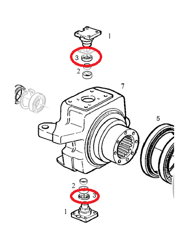 Retén pivote de giro Ø 49 x 65/68 x 10/13,8 mm